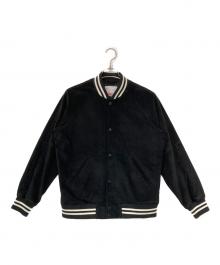 SUPREME（シュプリーム）の古着「17SS Suede Varsity Jacket/スエードバーシティジャケット」｜ブラック