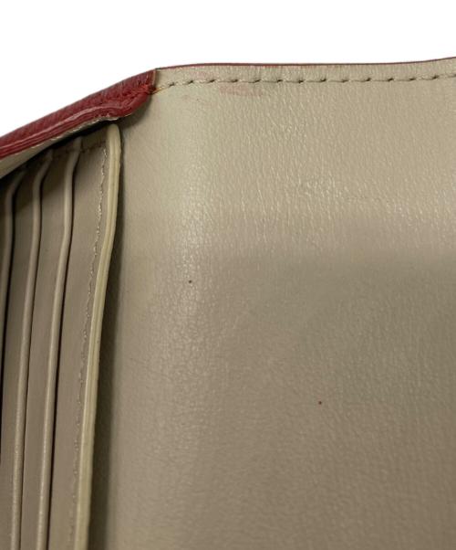 CELINE（セリーヌ）CELINE (セリーヌ) Large Flap Multifunction　ラージ フラップ マルチファンクション 　 ウォレット レッドの古着・服飾アイテム