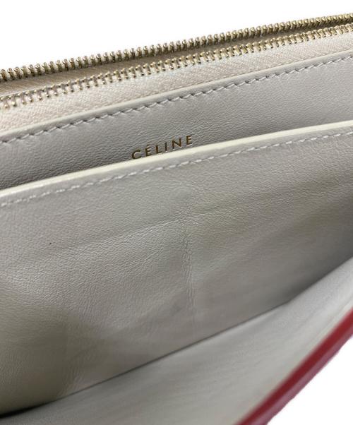 CELINE（セリーヌ）CELINE (セリーヌ) Large Flap Multifunction　ラージ フラップ マルチファンクション 　 ウォレット レッドの古着・服飾アイテム