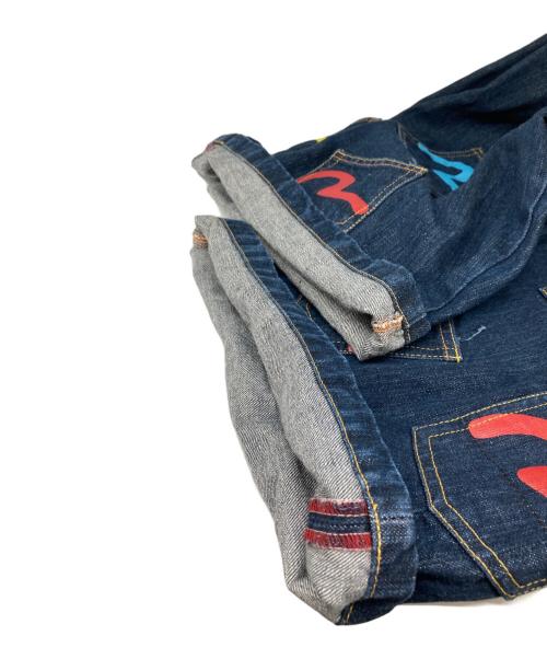 EVISU（エヴィス）EVISU (エヴィス) メニーポケットデニムハーフパンツ インディゴ サイズ:38の古着・服飾アイテム