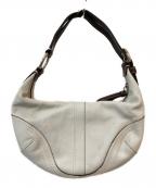 COACHコーチ）の古着「ホーボー ハーフムーン ワンショルダーバッグ」｜ブラウン×ホワイト