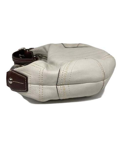 COACH（コーチ）COACH (コーチ) ホーボー ハーフムーン ワンショルダーバッグ ブラウン×ホワイトの古着・服飾アイテム