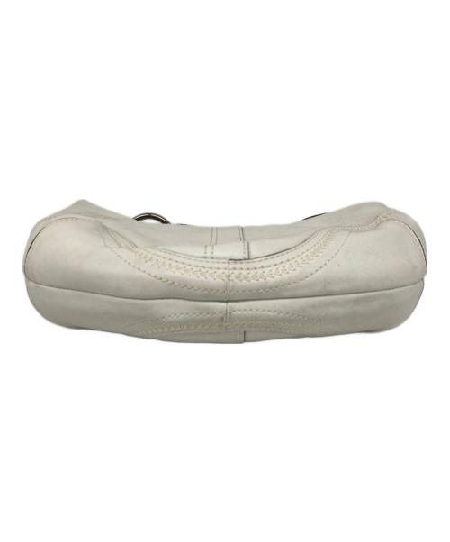 COACH（コーチ）COACH (コーチ) ホーボー ハーフムーン ワンショルダーバッグ ブラウン×ホワイトの古着・服飾アイテム