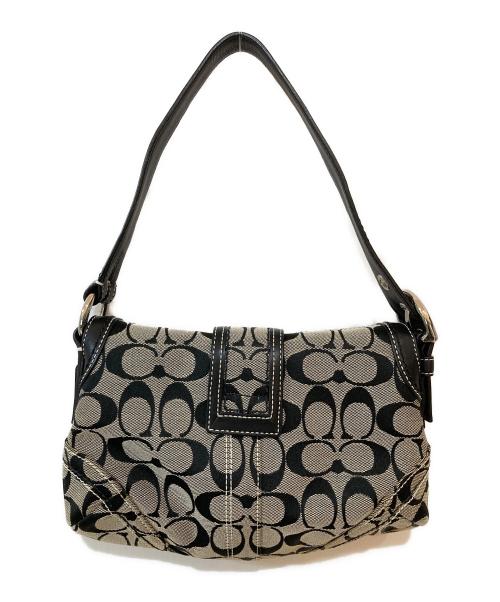 COACH（コーチ）COACH (コーチ) シグネチャー ソーホー ワンショルダーバッグ ブラックの古着・服飾アイテム