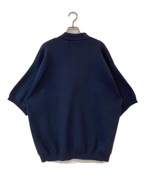 is-ness（イズネス）is-ness (イズネス) CARDBOARD KNIT BIG POLO ネイビー サイズ:Mの古着・服飾アイテム
