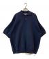 is-ness（イズネス）の古着「CARDBOARD KNIT BIG POLO」｜ネイビー