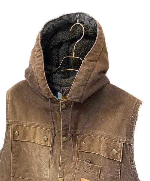 CarHartt（カーハート）CarHartt (カーハート) 裏ボアダックベスト ブラウン サイズ:Mの古着・服飾アイテム