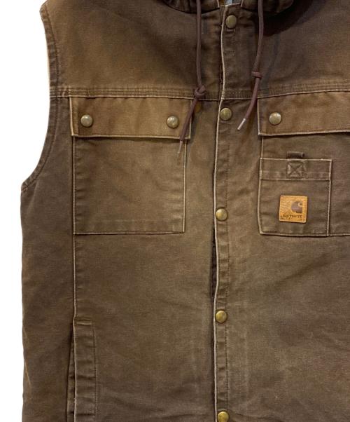 CarHartt（カーハート）CarHartt (カーハート) 裏ボアダックベスト ブラウン サイズ:Mの古着・服飾アイテム