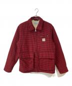 Carhartt WIPカーハートダブリューアイピー）の古着「RYDER JACKET　ライダー ジャケット」｜レッド×ブラック