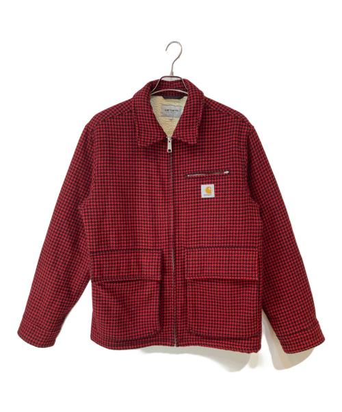 Carhartt WIP（カーハート ワークインプログレス）Carhartt WIP (カーハートダブリューアイピー) RYDER JACKET　ライダー ジャケット レッド×ブラック サイズ:Lの古着・服飾アイテム