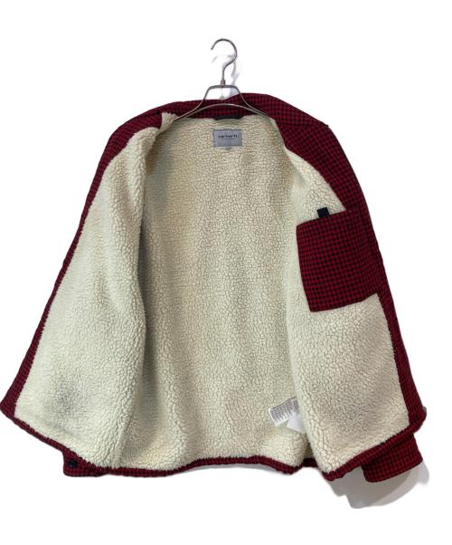 Carhartt WIP（カーハート ワークインプログレス）Carhartt WIP (カーハートダブリューアイピー) RYDER JACKET　ライダー ジャケット レッド×ブラック サイズ:Lの古着・服飾アイテム