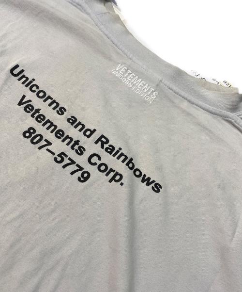 vetement（ヴェットモン）vetement (ヴェットモン) 21SS Magic Unicorn Tee ブルー サイズ:Lの古着・服飾アイテム