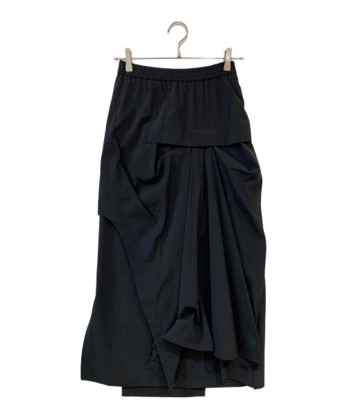 UN3D.（アンスリード）UN3D. (アンスリード) タックレイヤードスカート ブラック サイズ:36の古着・服飾アイテム