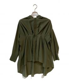 UN3D.（アンスリード）の古着「シアースタンドカラーブラウス」｜カーキ