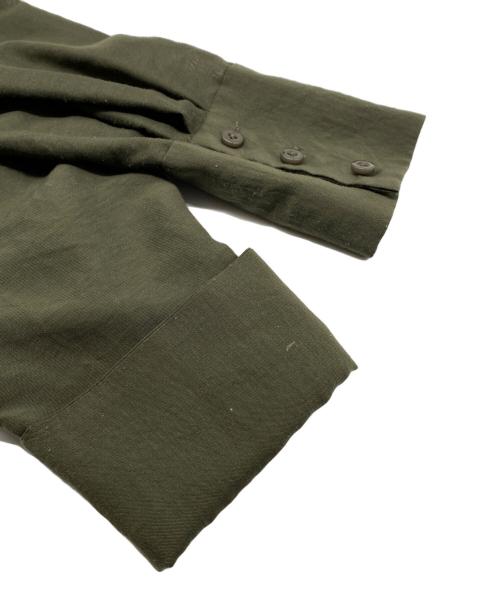 UN3D.（アンスリード）UN3D. (アンスリード) シアースタンドカラーブラウス カーキ サイズ:Ｆreeの古着・服飾アイテム