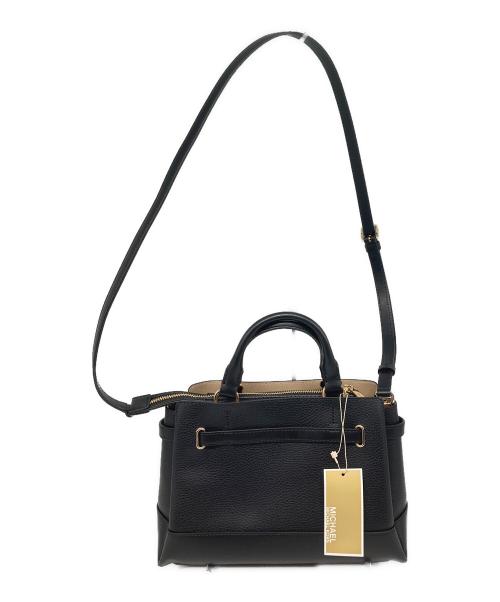 MICHAEL KORS（マイケル・コース）MICHAEL KORS (マイケル・コース) リードスモールセンタージップベルト付 サッチェルバッグ ブラックの古着・服飾アイテム