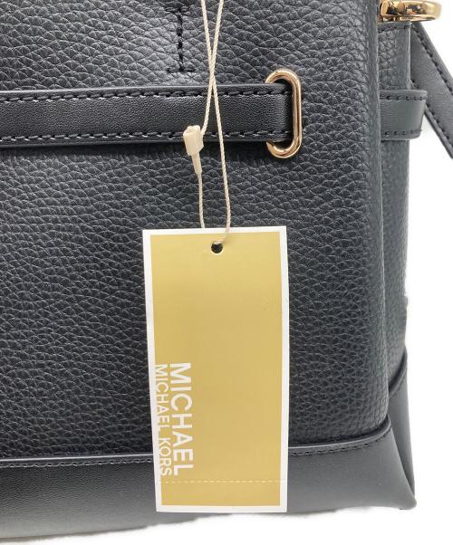 MICHAEL KORS（マイケル・コース）MICHAEL KORS (マイケル・コース) リードスモールセンタージップベルト付 サッチェルバッグ ブラックの古着・服飾アイテム