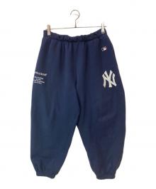 APPLEBUM×MLB（アップルバム×エムエルビー）の古着「NY YANKEES OVERSIZE SWEAT PANTS　ニューヨーク ヤンキーズ オーバーサイズ スウェットパンツ」｜ネイビー
