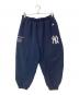 APPLEBUM（アップルバム）の古着「NY YANKEES OVERSIZE SWEAT PANTS　ニューヨーク ヤンキーズ オーバーサイズ スウェットパンツ」｜ネイビー