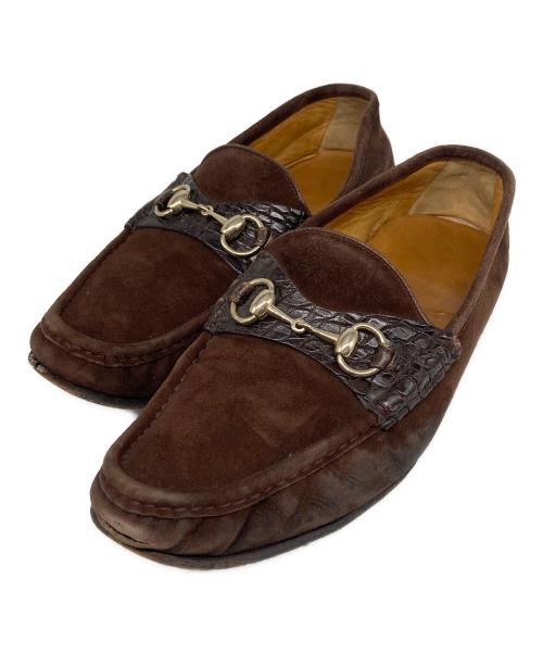 GUCCI（グッチ）GUCCI (グッチ) ホースビットローファー ブラウン サイズ:41Eの古着・服飾アイテム