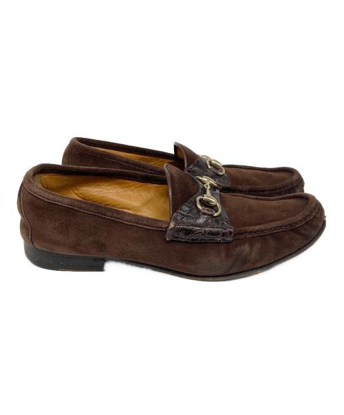 GUCCI（グッチ）GUCCI (グッチ) ホースビットローファー ブラウン サイズ:41Eの古着・服飾アイテム