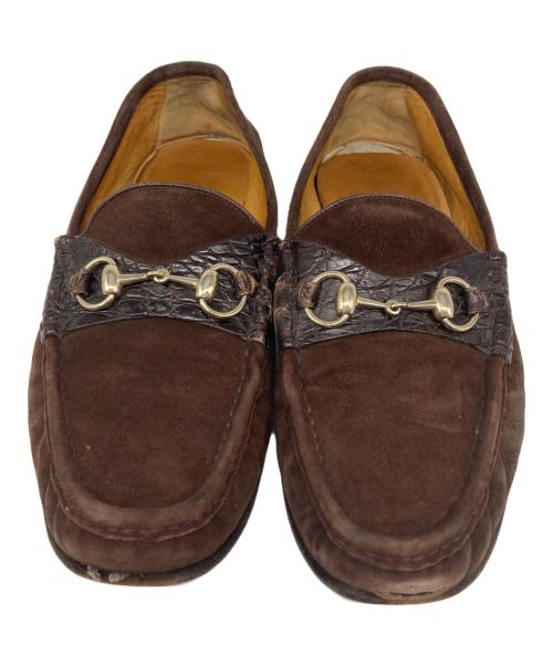 GUCCI（グッチ）GUCCI (グッチ) ホースビットローファー ブラウン サイズ:41Eの古着・服飾アイテム