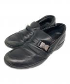 PRADA SPORTSプラダスポーツ）の古着「アイアンバックル ドライビングシューズ」｜ブラック