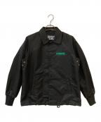DIESELディーゼル）の古着「J-AKIO-B JACKET エンブロイダリーコーチジャケット」｜ブラック