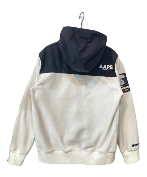 Aape BY A BATHING APE（エーエイプ バイ アベイシングエイプ）Aape BY A BATHING APE (エーエイプ バイ アベイシングエイプ) AAPE PANELLED ZIP HOODIE ホワイト サイズ:Lの古着・服飾アイテム