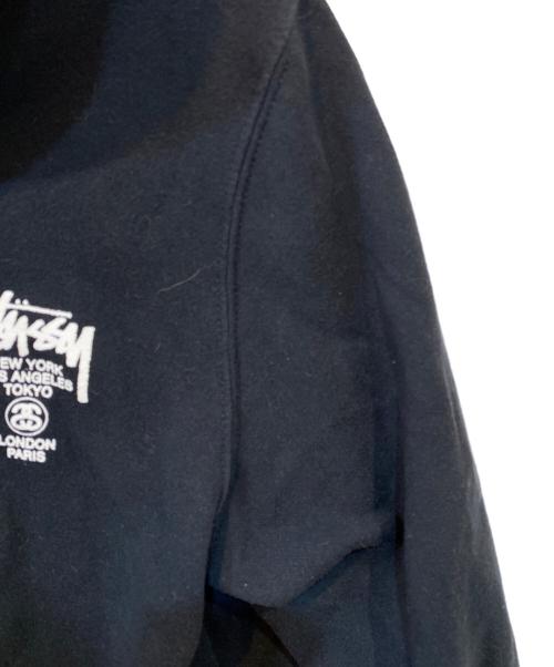 stussy（ステューシー）stussy (ステューシー) ワールドツアージップパーカー ブラック サイズ:Lの古着・服飾アイテム
