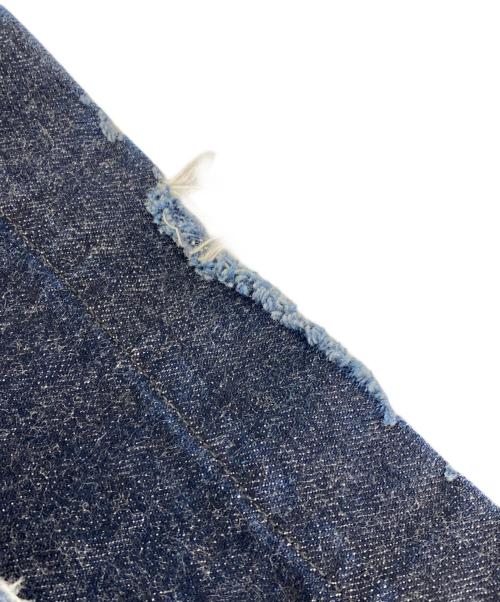 VOAAOV（ヴォアーブ）VOAAOV (ヴォアーブ) デニムタックワイドパンツ インディゴの古着・服飾アイテム