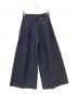 VOAAOV (ヴォアーブ) デニムタックワイドパンツ インディゴ：10000円