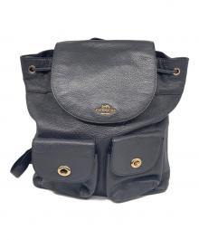 COACH（コーチ）の古着「ビリーペプルドレザーバックパック」｜グレー