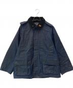 Barbour×LEVI'Sバブアー×リーバイス）の古着「OVERSIZED BEDALE WAXED JACKET」｜ネイビー
