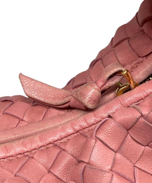 BOTTEGA VENETA（ボッテガベネタ）BOTTEGA VENETA (ボッテガベネタ) イントレチャート ホーボバッグ ピンクの古着・服飾アイテム