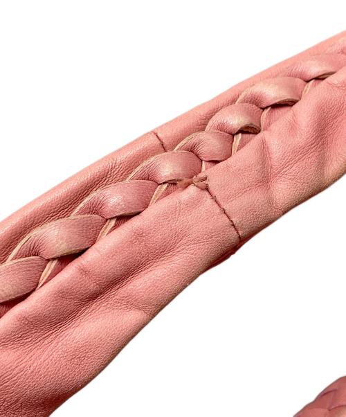 BOTTEGA VENETA（ボッテガベネタ）BOTTEGA VENETA (ボッテガベネタ) イントレチャート ホーボバッグ ピンクの古着・服飾アイテム