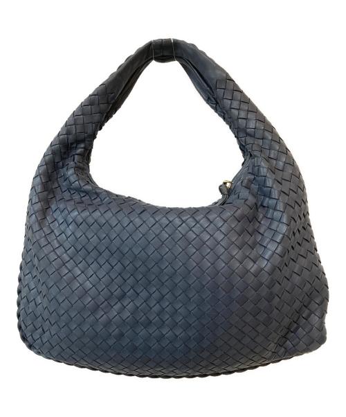 BOTTEGA VENETA（ボッテガベネタ）BOTTEGA VENETA (ボッテガベネタ) イントレチャート ホーボバッグ ネイビーの古着・服飾アイテム