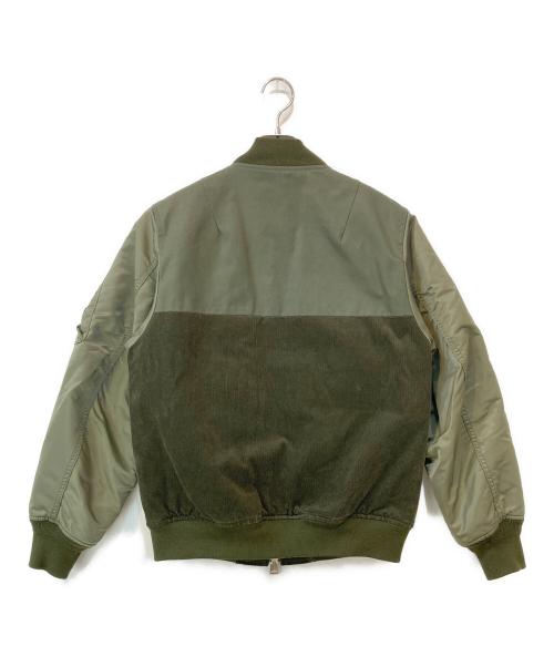 CABAN（キャバン）CABAN (キャバン) ファブリックコンビリバーシブルMA-1ブルゾン オリーブ サイズ:Sの古着・服飾アイテム