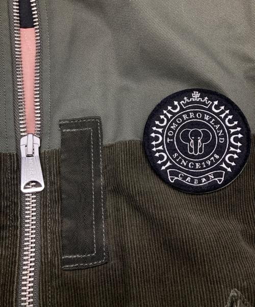 CABAN（キャバン）CABAN (キャバン) ファブリックコンビリバーシブルMA-1ブルゾン オリーブ サイズ:Sの古着・服飾アイテム