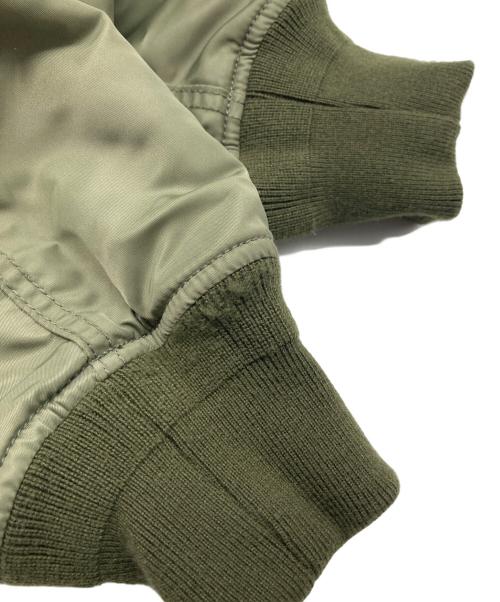 CABAN（キャバン）CABAN (キャバン) ファブリックコンビリバーシブルMA-1ブルゾン オリーブ サイズ:Sの古着・服飾アイテム