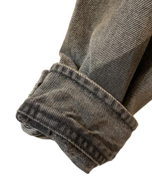 DIESEL（ディーゼル）DIESEL (ディーゼル) D-LOREN　ディー・ローレン ボーダー染めデニムシャツジャケット グレー サイズ:Sの古着・服飾アイテム