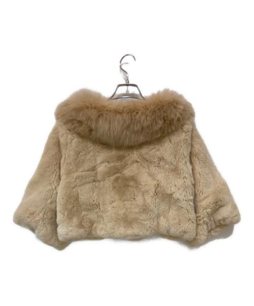 GRACE CONTINENTAL（グレースコンチネンタル）GRACE CONTINENTAL (グレースコンチネンタル) 襟フォックス レッキスラビットファー ボレロ ショートジャケット ベージュ サイズ:36の古着・服飾アイテム