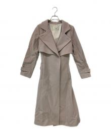 Noela（ノエラ）の古着「2WAYカラーウールトレンチコート」｜ピンク