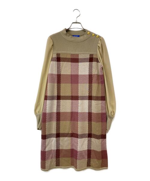 BURBERRY BLUE LABEL（バーバリー ブルー レーベル）BURBERRY BLUE LABEL (バーバリー ブルー レーベル) ニットワンピース ベージュ サイズ:38の古着・服飾アイテム