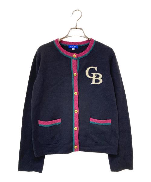 BURBERRY BLUE LABEL（バーバリー ブルー レーベル）BURBERRY BLUE LABEL (バーバリー ブルー レーベル) 配色カーディガン ブラック サイズ:38の古着・服飾アイテム