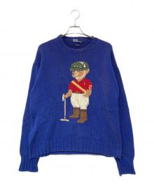 POLO BY RALPH LAUREN（ポロ バイ ラルフローレン）の古着「90’s ポロベアセーター」｜ネイビー