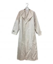 Spick and Span（スピック＆スパン）の古着「C/Cu ノーカラートレンチコート」｜ナチュラル