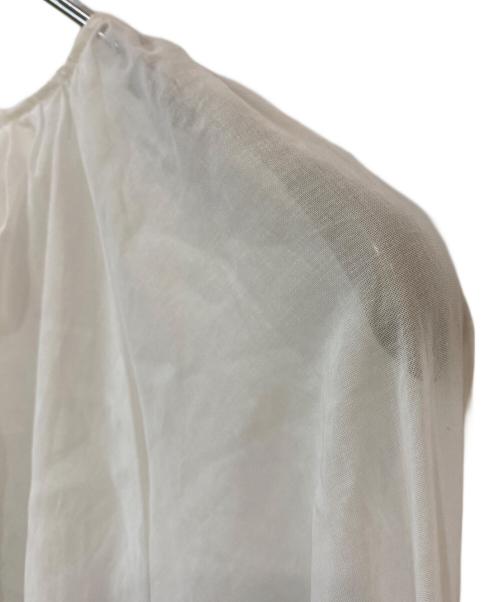 allureville（アルアバイル）allureville (アルアバイル) シアーオーガンジーギャザーブラウス ホワイト サイズ:2の古着・服飾アイテム