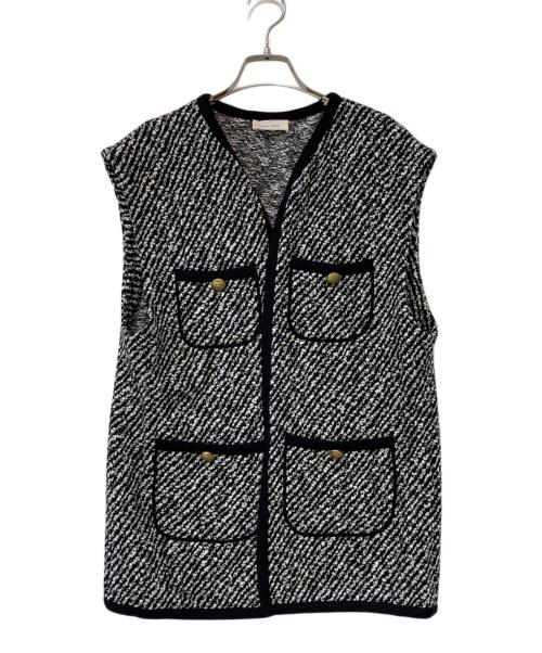 DES PRES（デ プレ）DES PRES (デ プレ) インレーカルゼ フロントオープンジレ ホワイト サイズ:36の古着・服飾アイテム