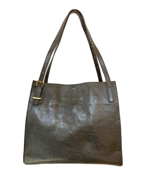 genten（ゲンテン）genten (ゲンテン) スクエア レザーショルダーバッグ ブラック サイズ:なしの古着・服飾アイテム